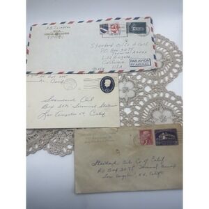 Vintage 1964 Standard Oil Company Envelopes With Postmarks And Stamps Set Of 3